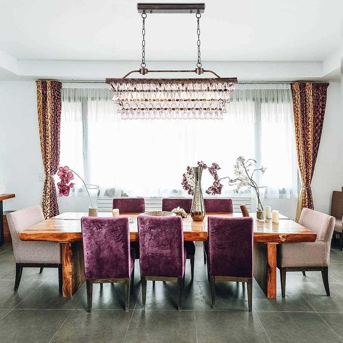 Kryształowy żyrandol w stylu vintage retro 76 cm lampa wisząca Wellmet