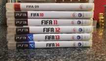 Jogos Ps3 Fifa 9, Fifa 10, Fifa 11, Fifa 12, Fifa 13 e Fifa 14