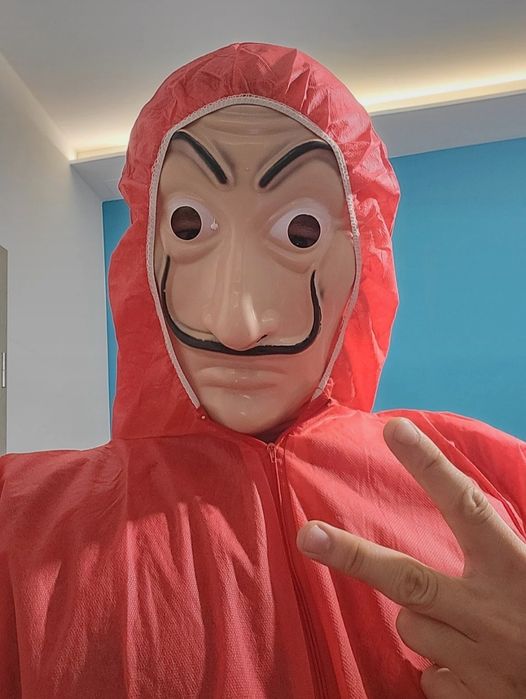 Kostium przebranie Squid Game Dom z papieru strój kombinezon Halloween