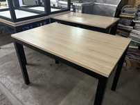 Mesa retangular ferro com tampo em madeira 1.10mt x 70cm