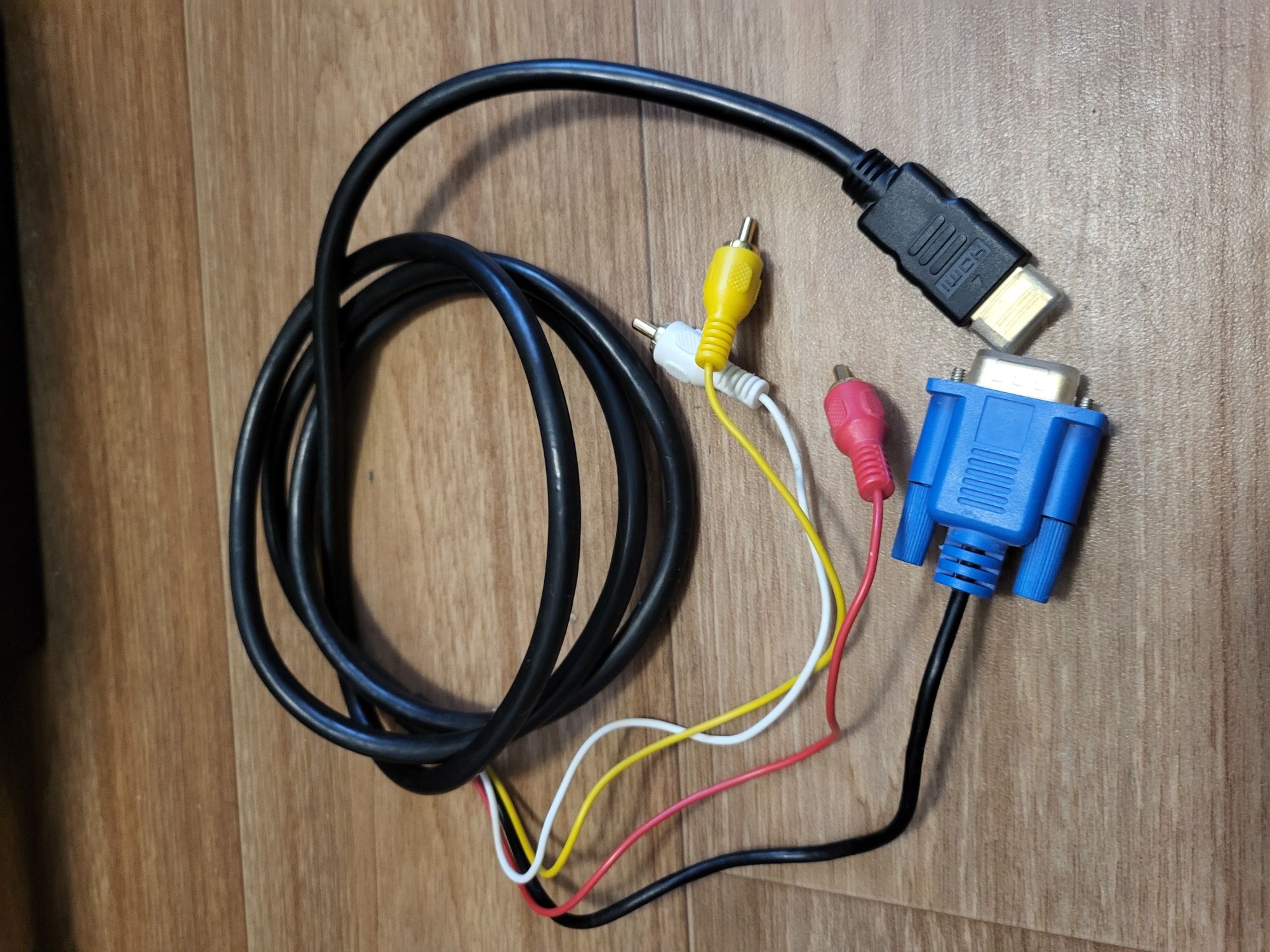 Кабель HDMI -> VGA/3xRCA PowerPlant