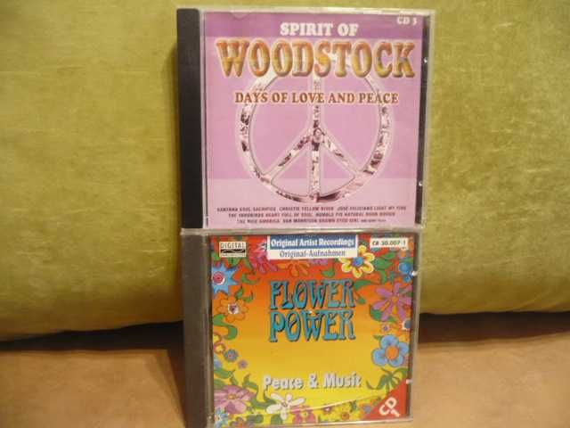 Dwie płyty CD z muzyką "Flower Power" & Woodstock.Polecam.