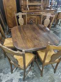 Stół + krzesła Henry II antyk