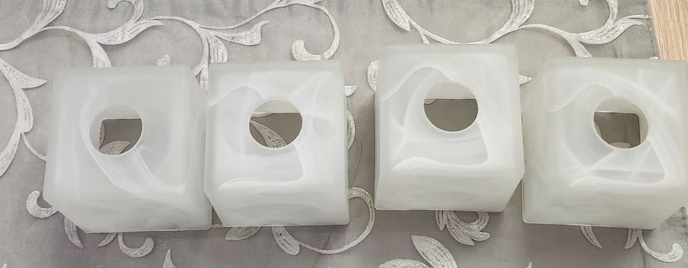 Klosz szklany kwadrat 4szt