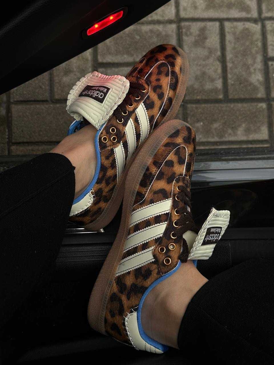 Женские кроссовки Adidas Samba Wales Bonner Leopard низкие кеды