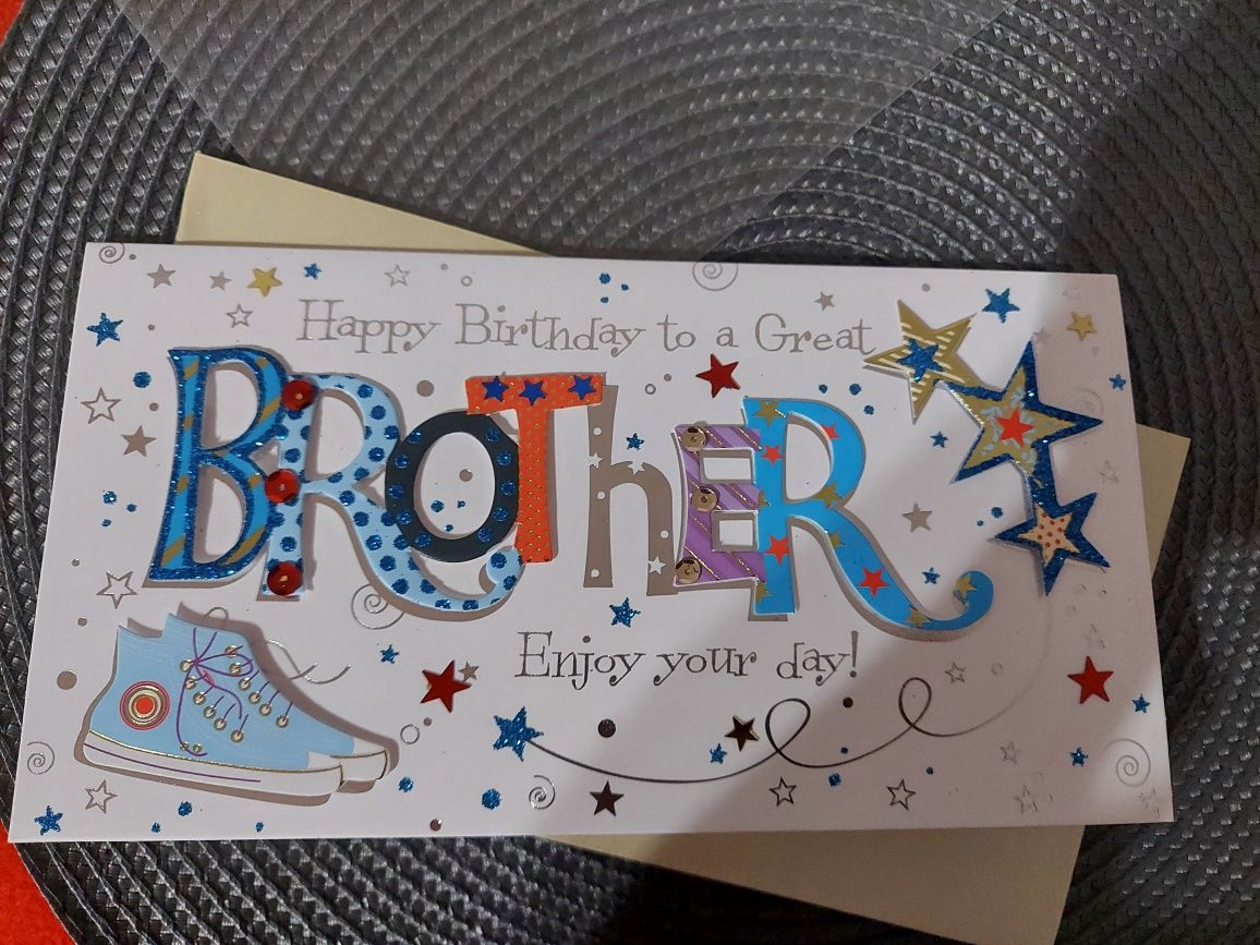 Angielska kartka okolicznościowa urodziny brata