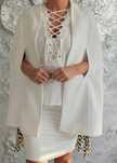 Elisabetta Franchi peleryna ponczo eleganckie roz UNI