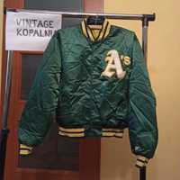 Kurtka Bomberka Oakland Athletics Starter vintage 80s satynowa mlb