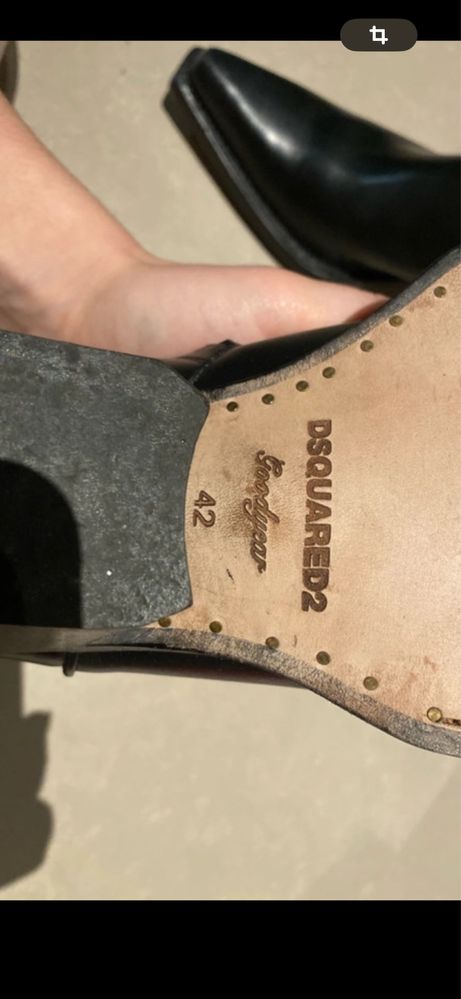 Dsquared buty ze skôry kowbojki 42