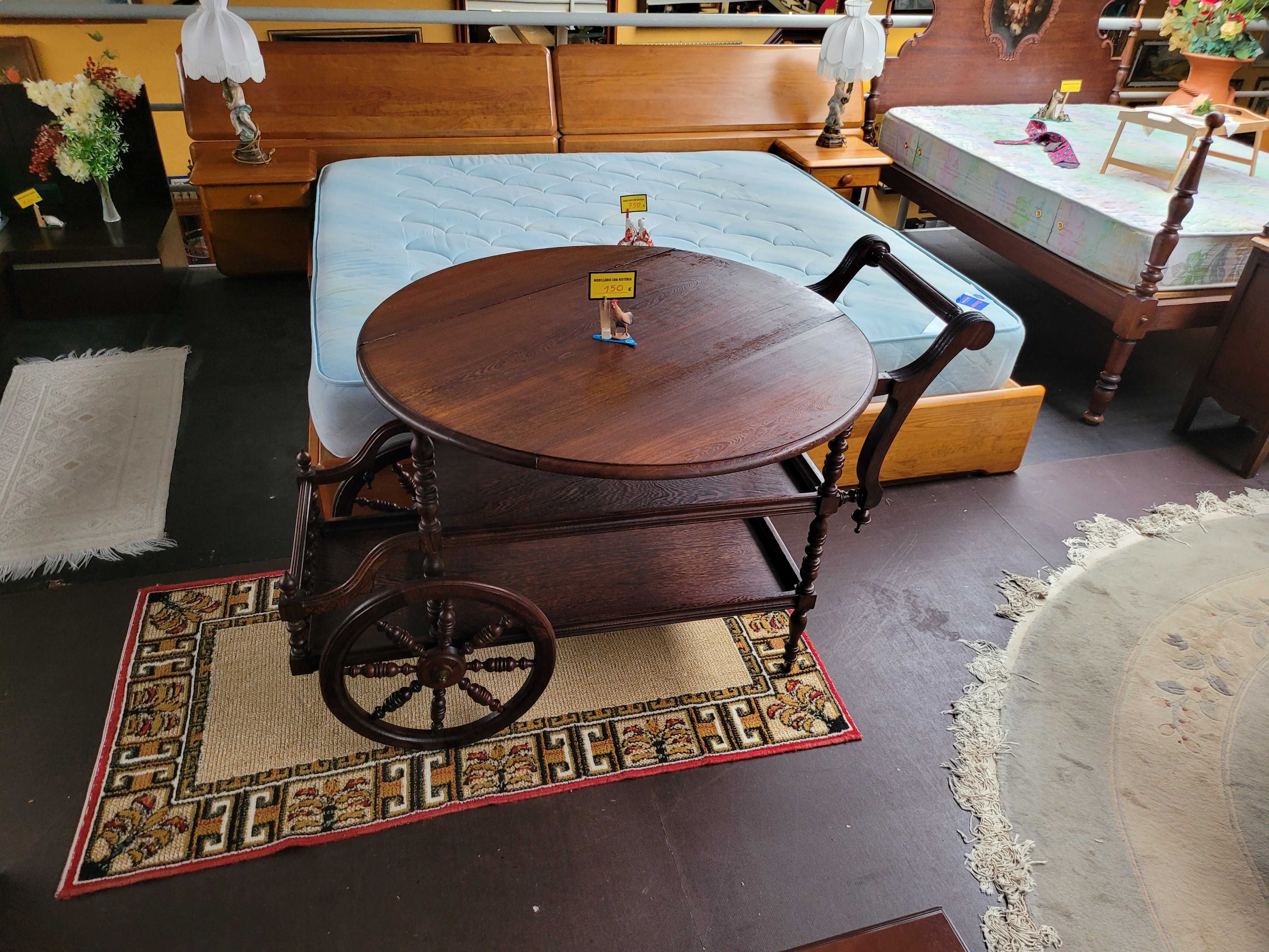 Grande carrinho de chá/bar em madeira - Muito bom estado geral