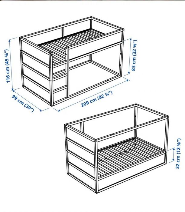 Łóżko Ikea dwustronne