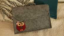 Etui filc filcowe na laptopa hand made sowa