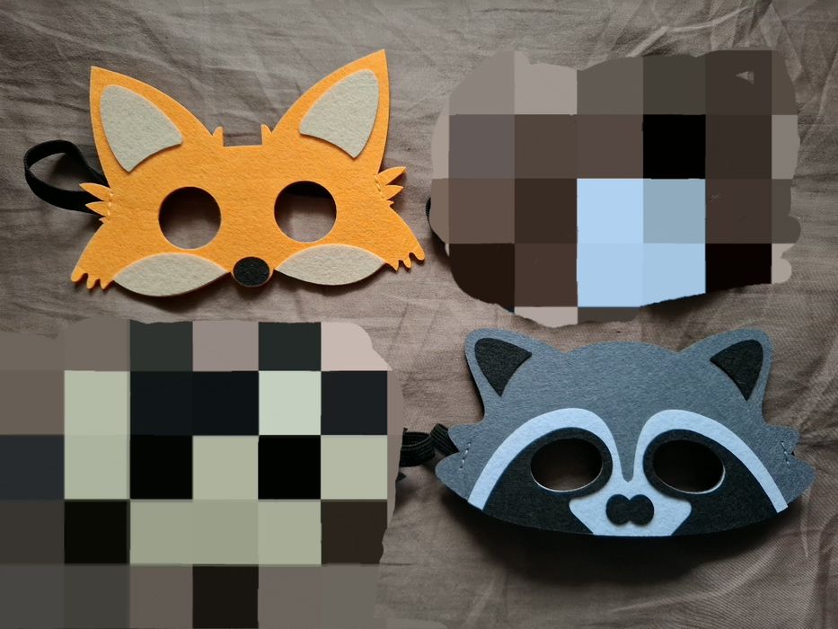 Маска дитяча. Єнот. Лисиця. Садочок
