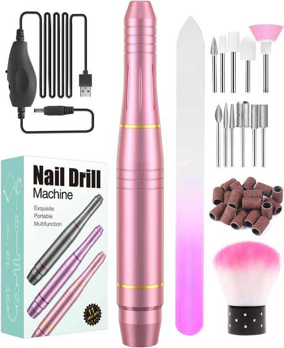 Broca de Manicure e Pedicure Velocidade Ajustável Cores Variadas