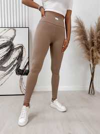 Legginsy Prążkowane Latte S 36