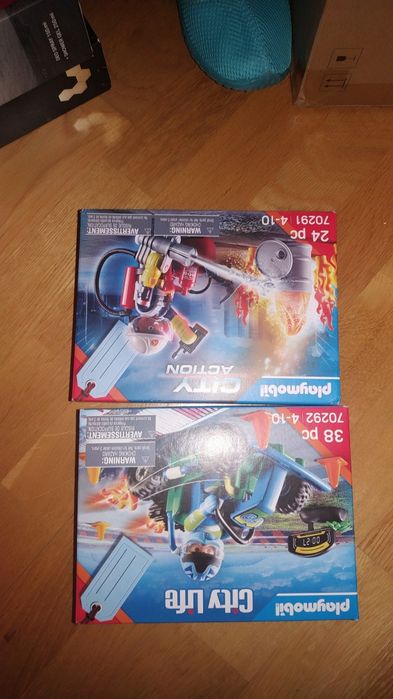 Playmobil City Action 70291 Strażak w akcji 70292 wyścigi gokartowe