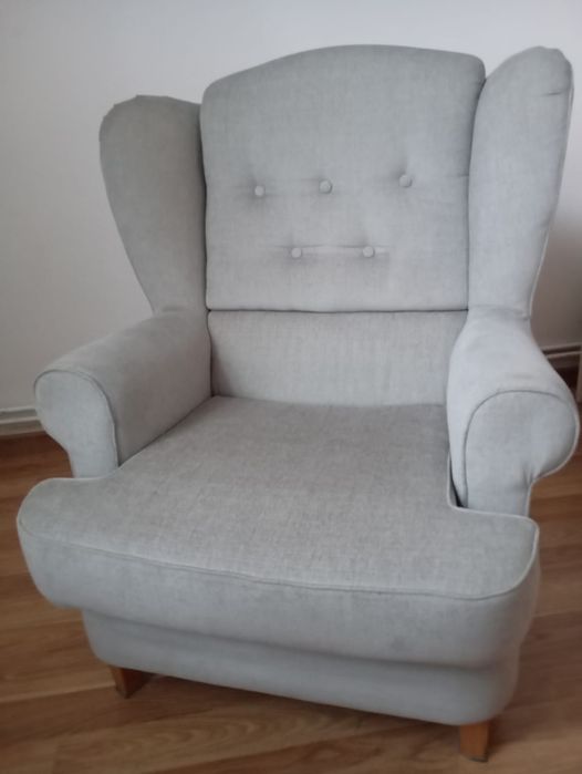 wygodny fotel uszak styl skandynawski styl ikea