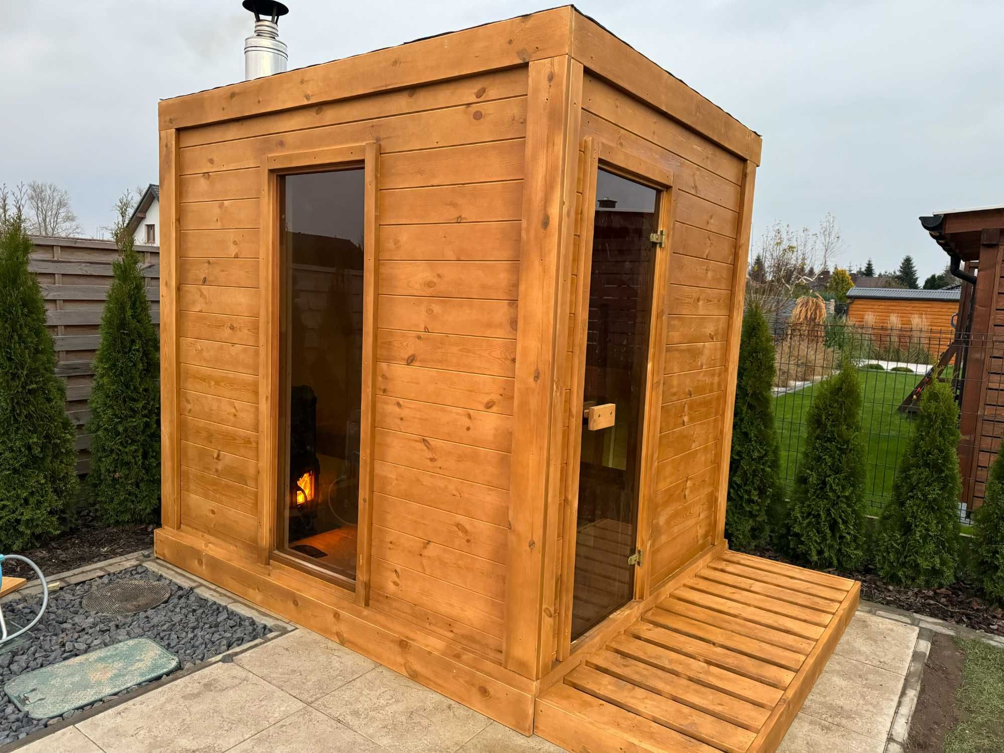 Sauna zewnętrzna ocieplona modułowa SAUNA OGRODOWA XL