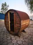 Zestaw. Sauna ogrodowa WOLA BECZKA 180 cm do samodzielnego montażu