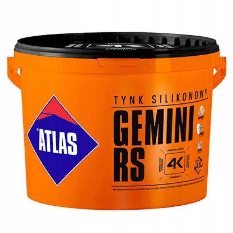 ATLAS GEMINI Tynk Silikonowy Sah N15 Rs Baza Biała 25Kg