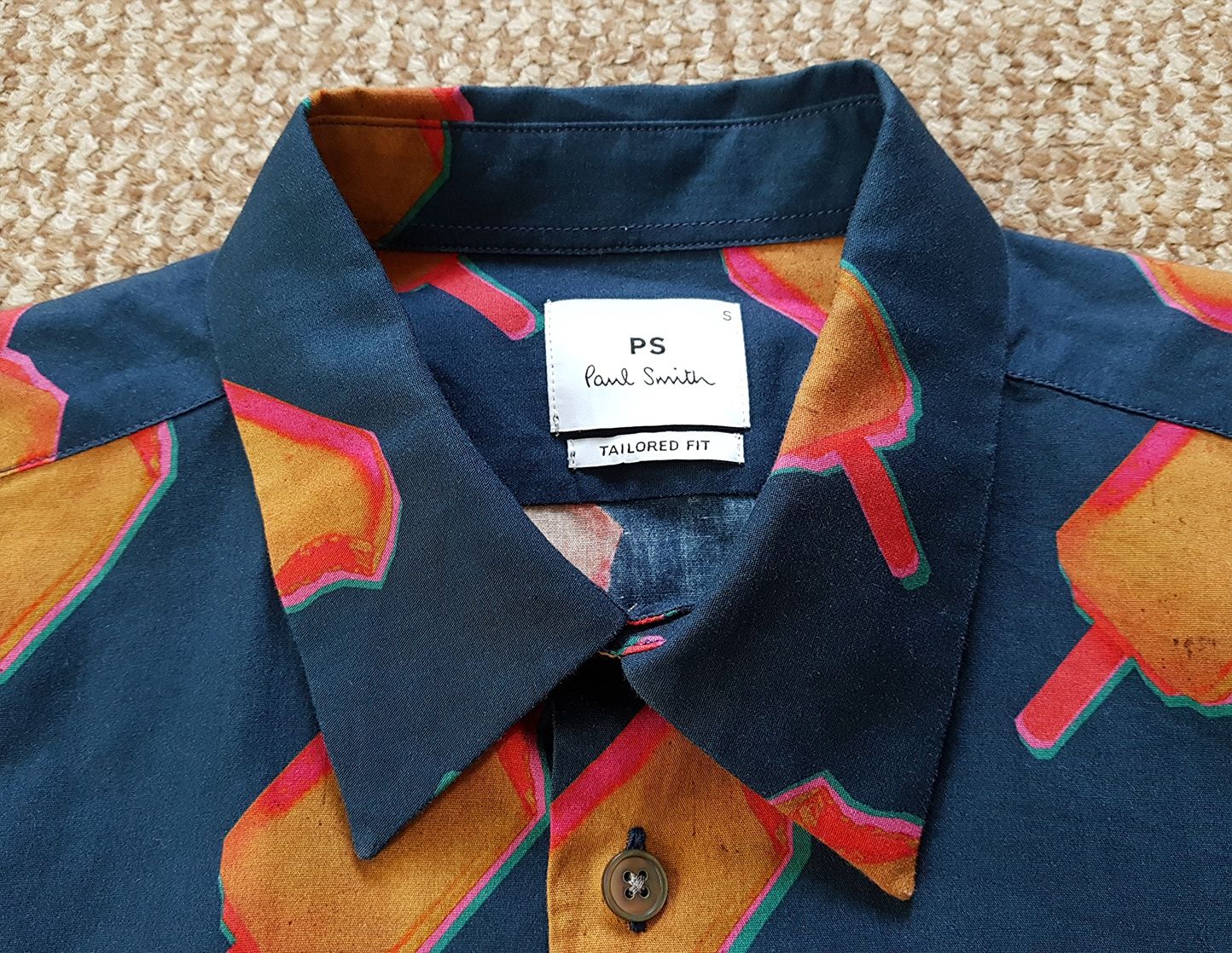 PAUL SMITH Ice Lolly Print Shirt рубашка tailored Оригинал S