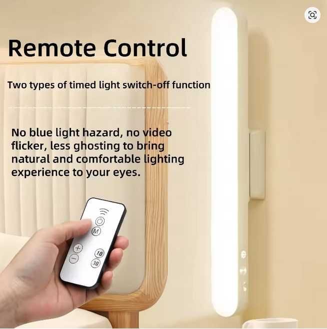 Світлодіодна підвісна магнітна лампа на акумуляторі з пультом