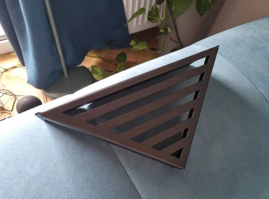 Narożna półka łazienkowa pod prysznic loftowa czarna newops