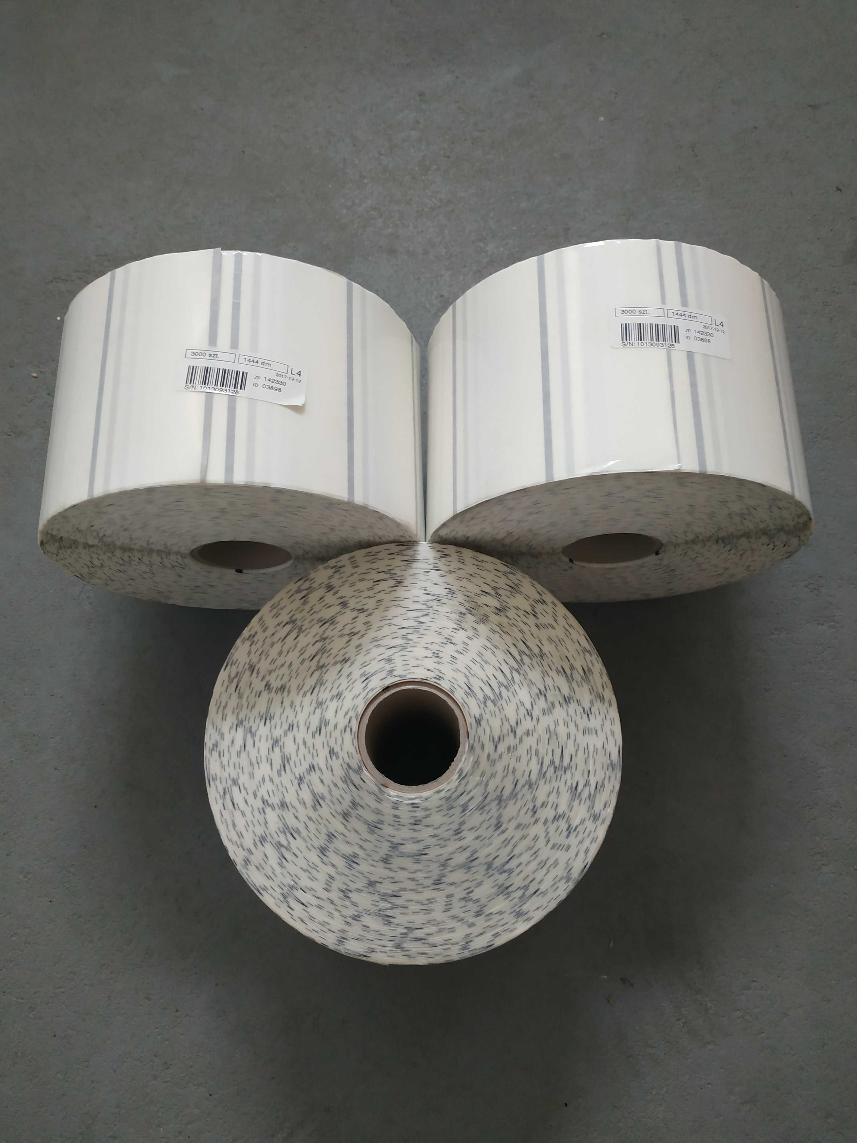 Etykiety przeźroczyste, foliowe ze znacznikiem 45x100 mm / 3000 szt.