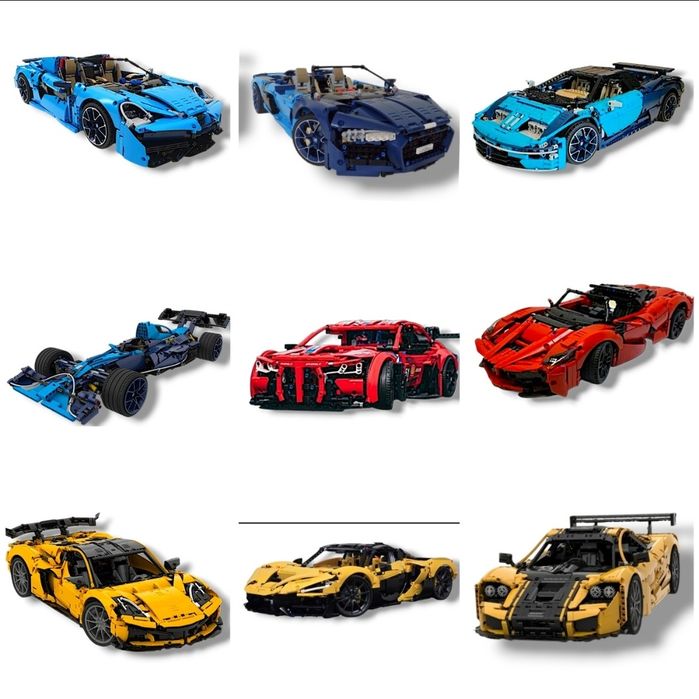Кастомні Альтернативні інструкції LEGO Technic Ferrari, Bugatti, Ford.