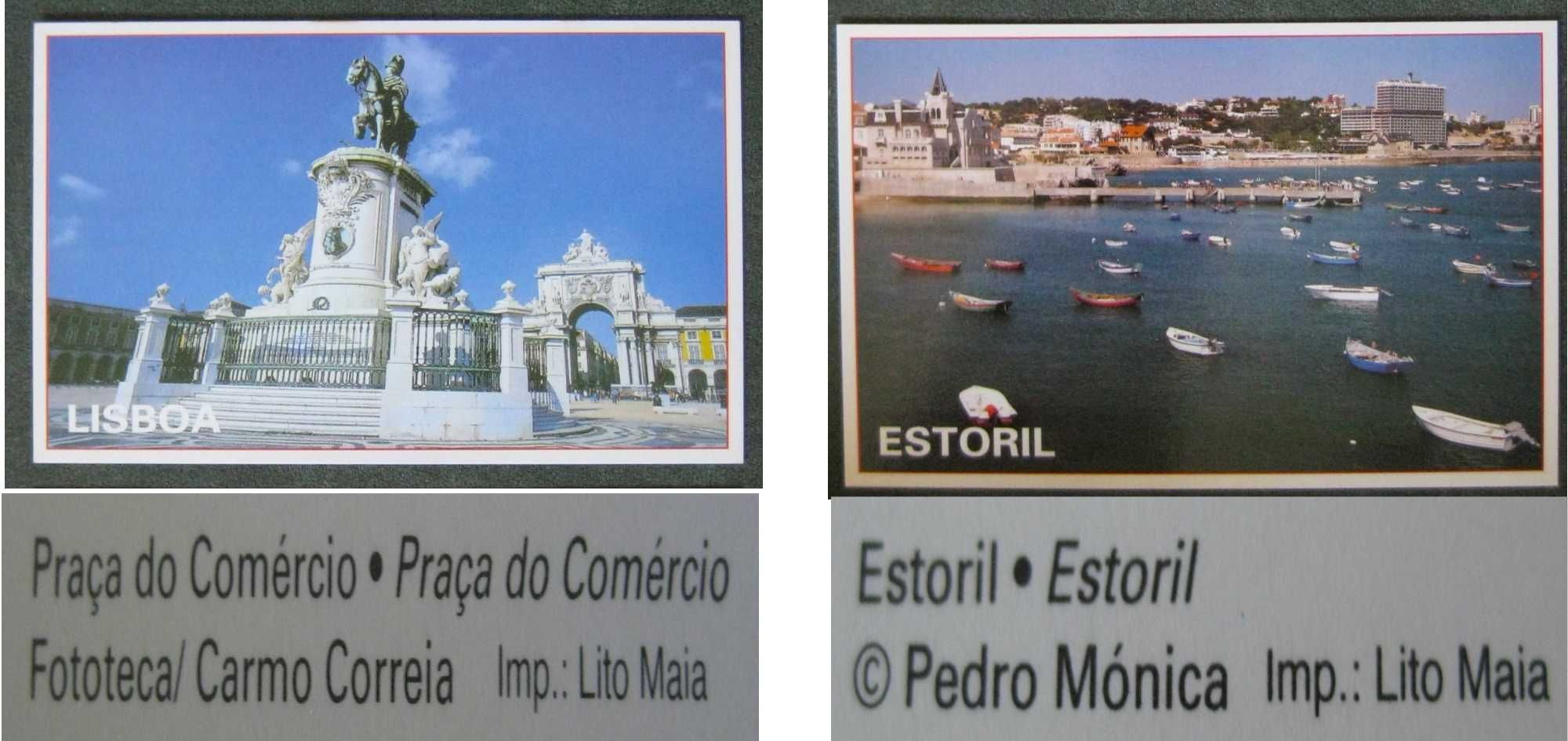 6 Bilhetes Postais c/ Selo Lisboa, Sintra, Estoril e Cascais CTT