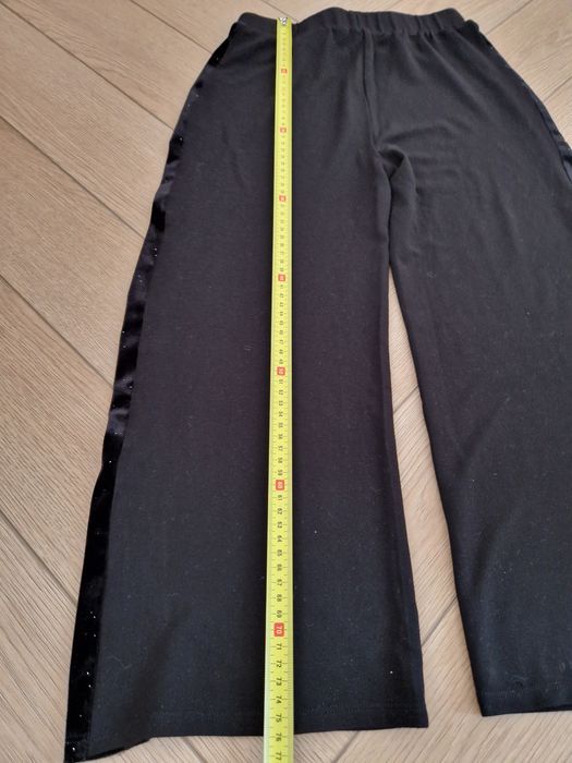 Spodnie szerokie czarne eleganckie hm 146