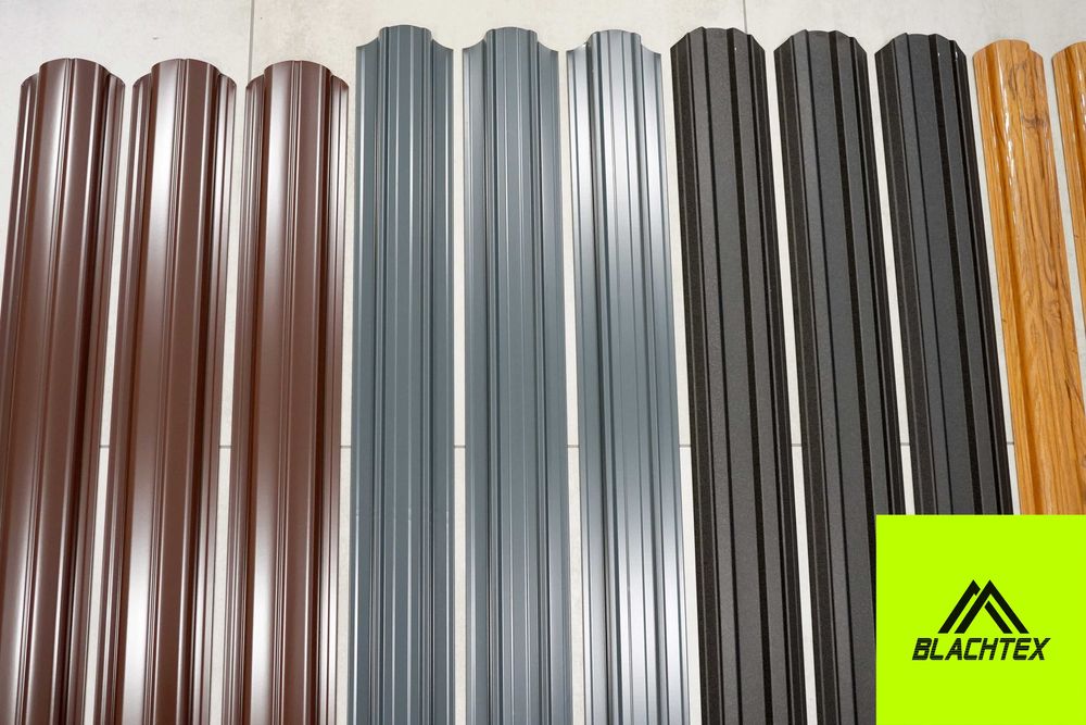 OGRODZENIE Sztachety Metalowe 1m 1,5m 2m 2,5m 3m - Antracyt, Dąb, Brąz