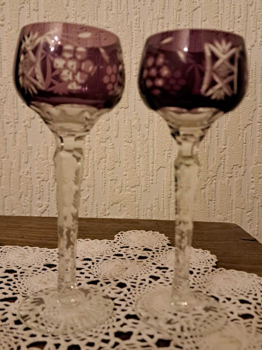 Kryształowe kieliszki do wina kolor 6 szt