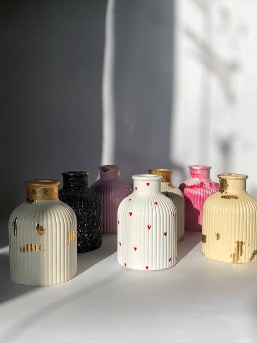 Гіпсова ваза для сухоцвітів