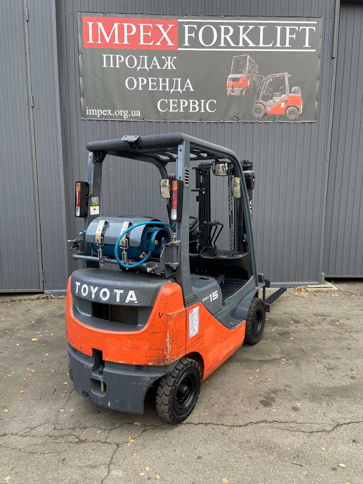 Навантажувач газ-бензин TOYOTA 02-8FGL15, 2019р, погрузчик в наявності