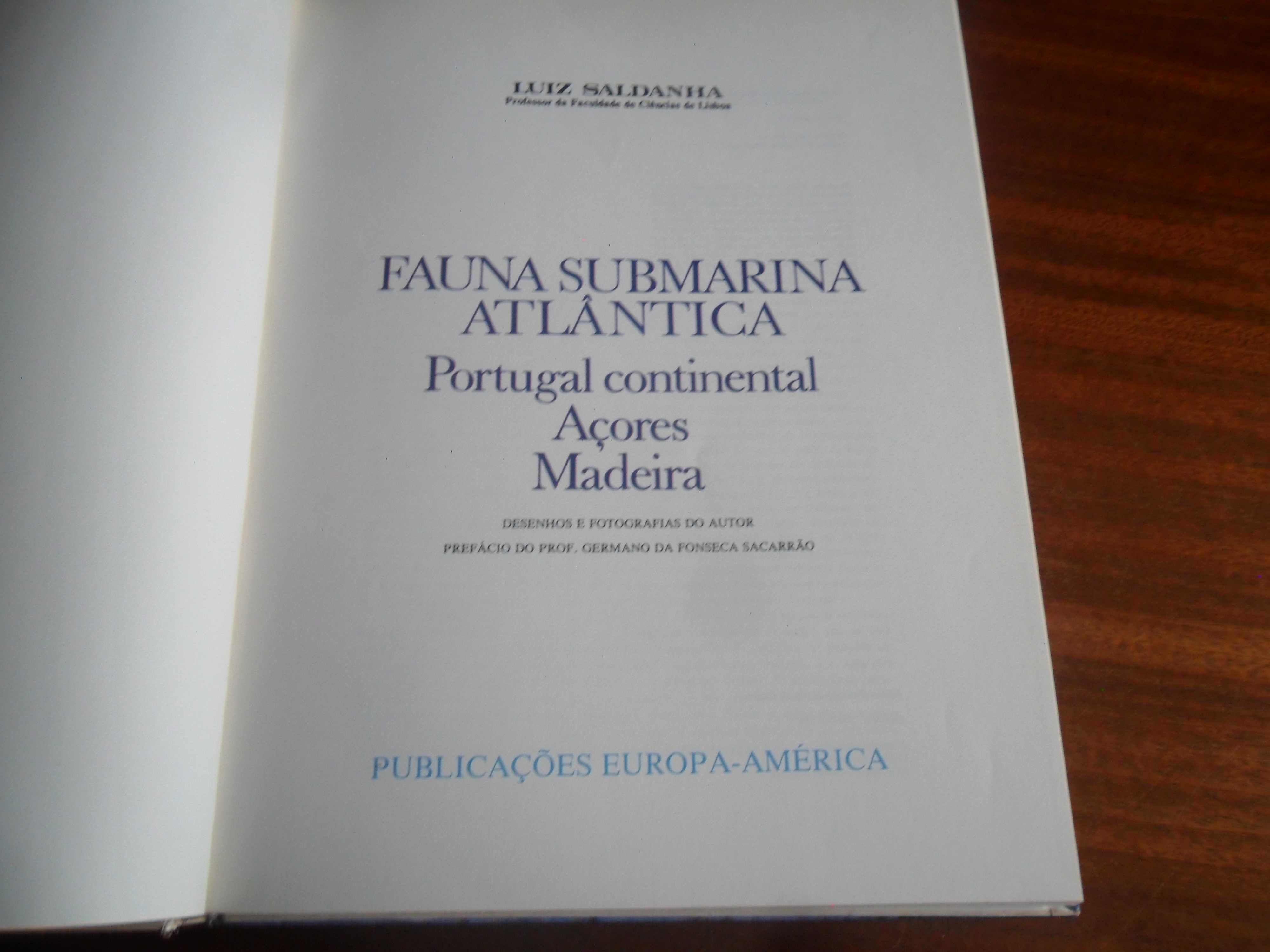 "Fauna Submarina Atlântica" de Luiz Saldanha - 1ª Edição s/d (1976)?