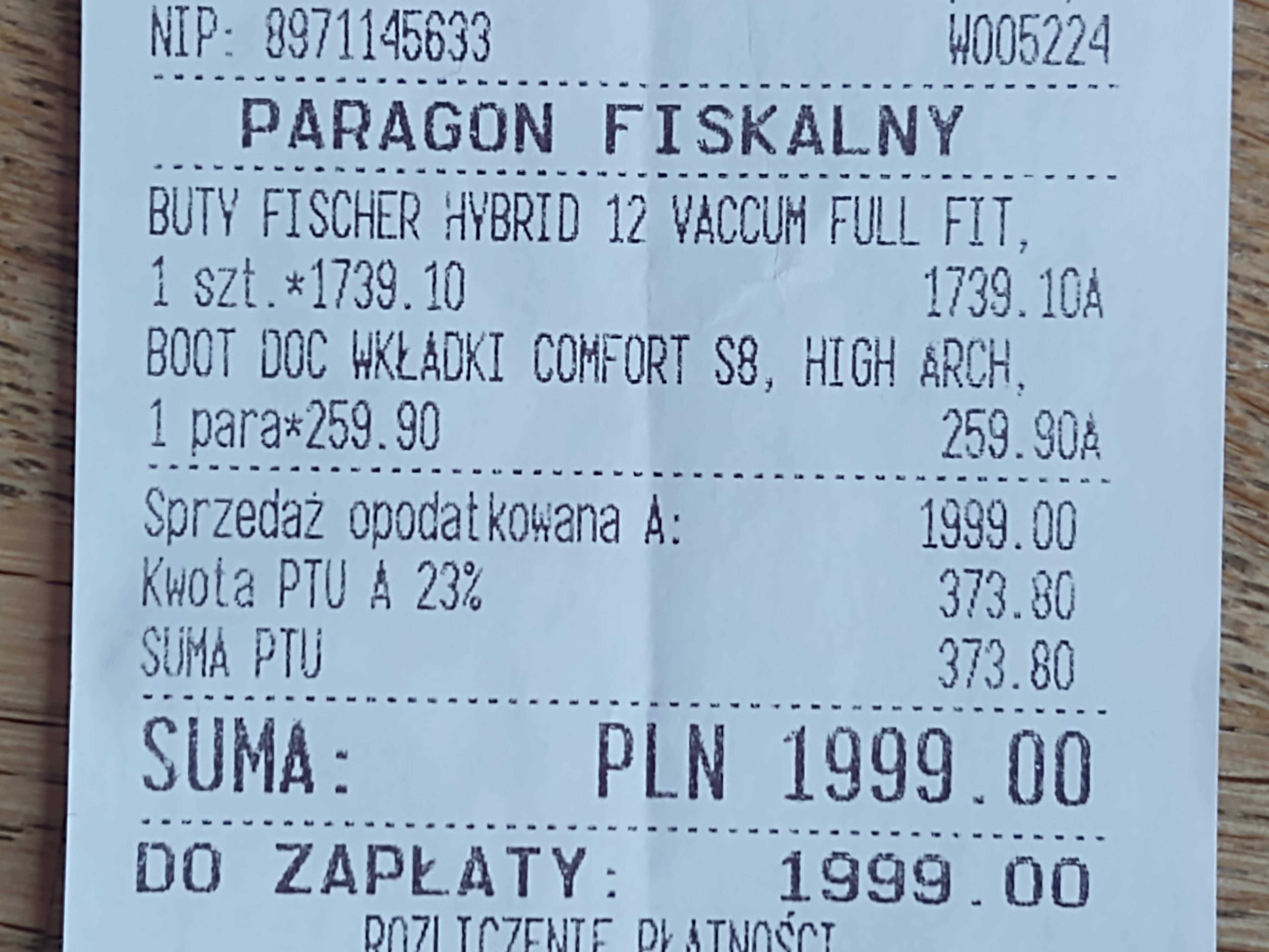 Buty narciarskie Fischer Hybrid Vacuum NOWE 26,5