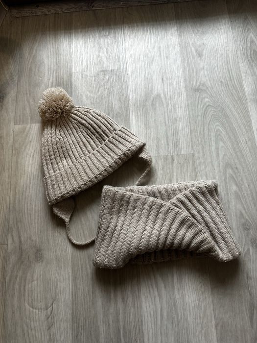 Набір шапка та хомут zara унісекс, хлопчик дівчинка