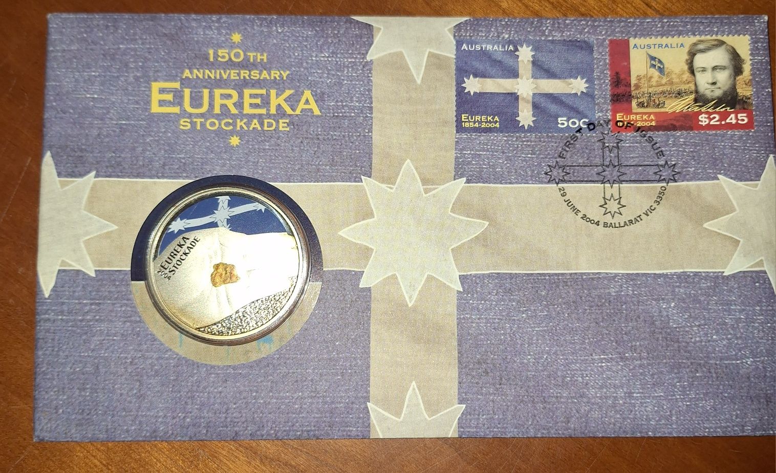 Wydanie okazjonalne moneta 5$ australijskich 150 lat Eureka Stokade