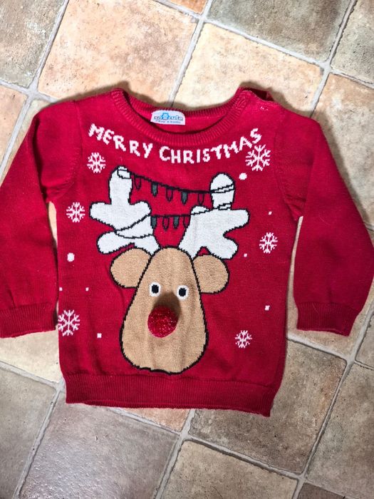 Sweterek świąteczny r. 74