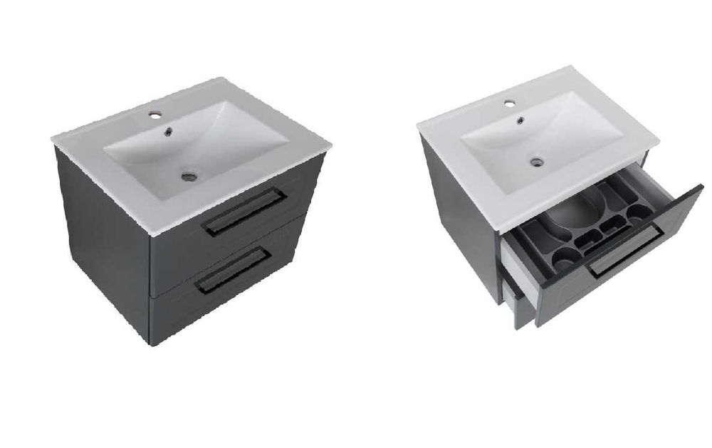 Astor Szafka podumywalkowa wisząca STELLA antracyt 60cm - 2 szt