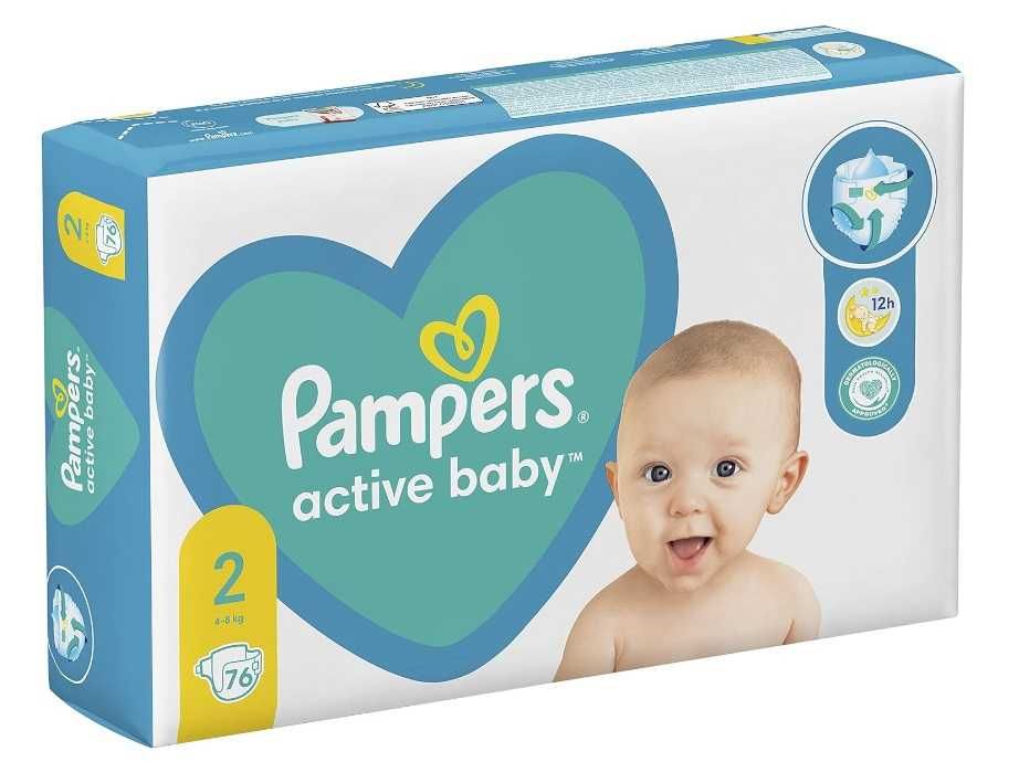 Pampers Pieluchy Rozmiar 2 (4-8kg) 76 Sztuk
