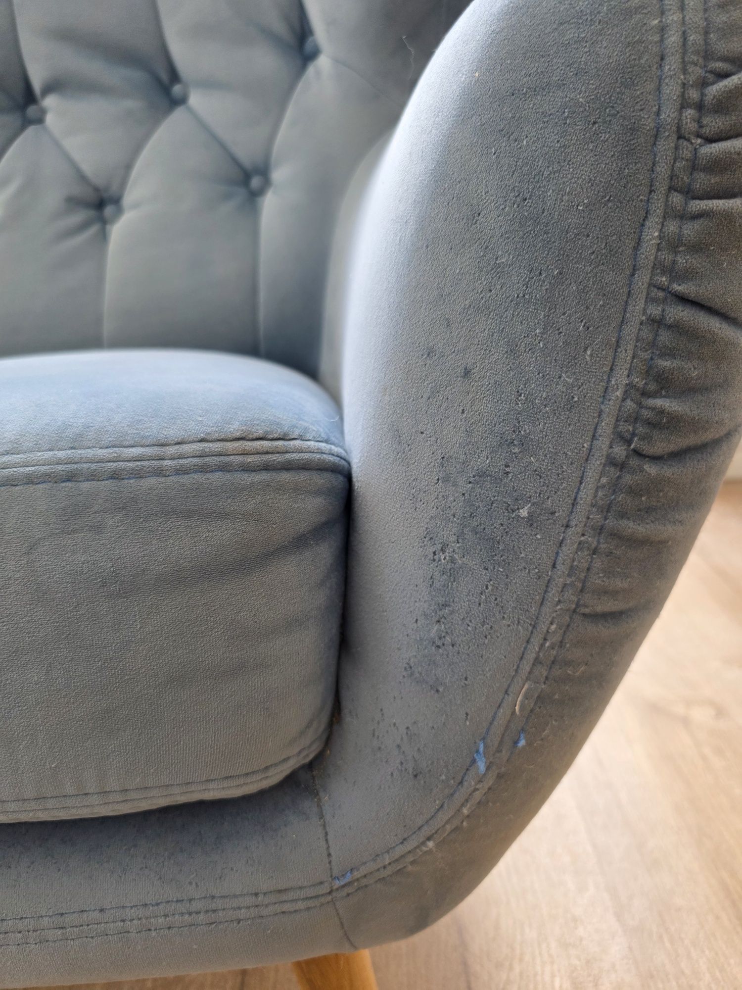 Sofa 3 osobowa Voss niebieska Welur PILNE
