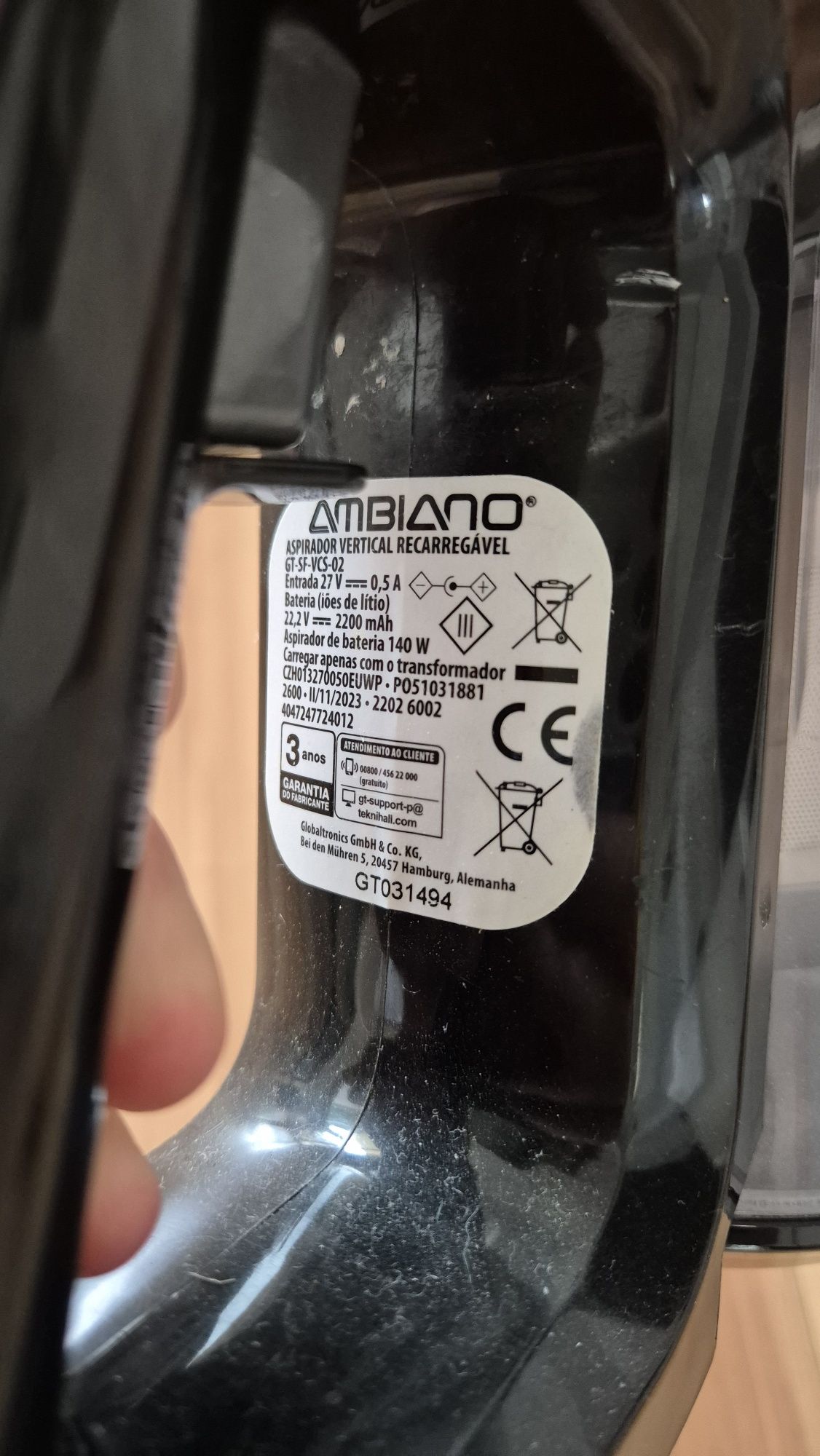 Aspirador de mão Ambiano