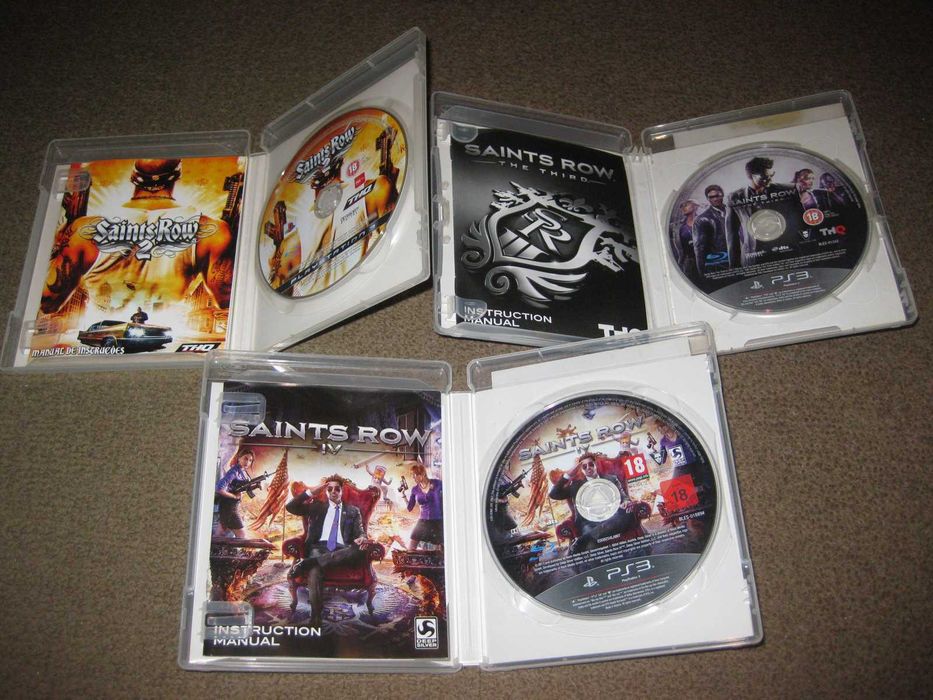 3 Jogos da Saga "Saints Row" para a Playstation 3/Completos!