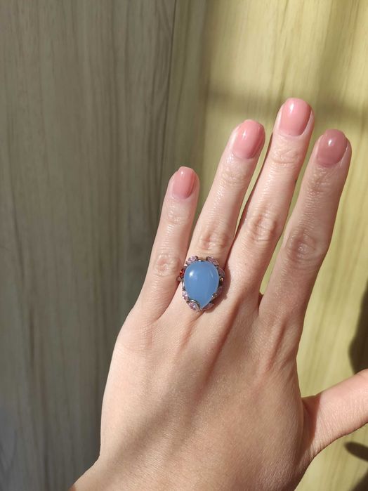 Серебряное кольцо с натуральным камнем