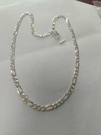 Srebrny łańcuszek splot figaro srebro 925 długość 60 cm