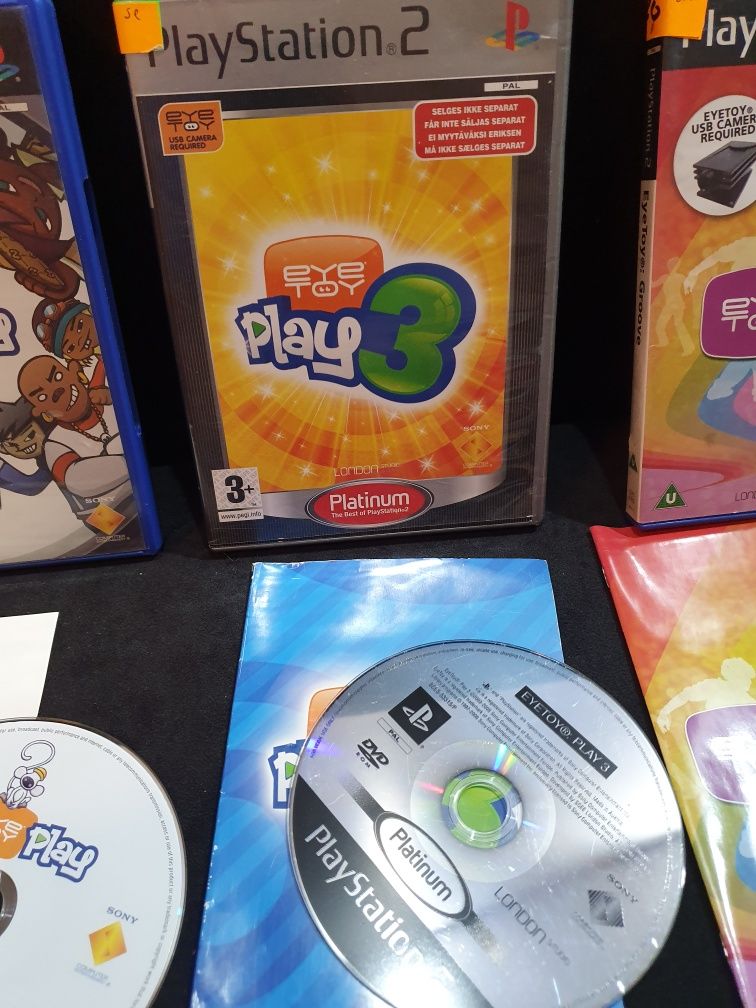 Gra gry ps2 playstation 2 EyeToy Play + Play 3 + Groove kamerka