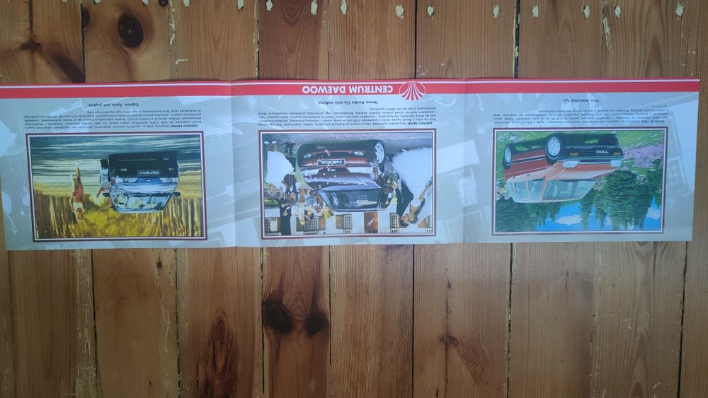 Prospekt samochodowy Daewoo z 07/1997 roku  stan kolekcjonerski