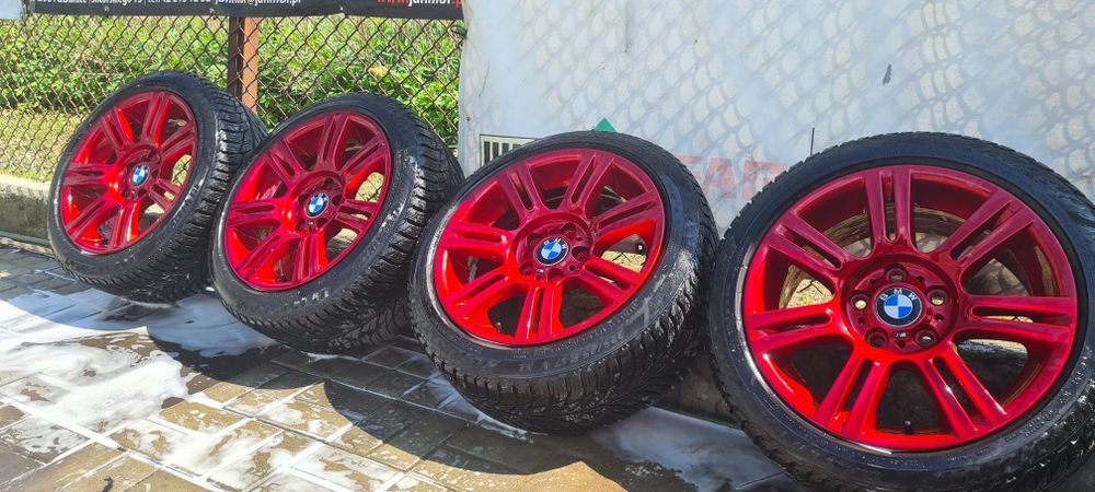 felgi alufelgi aluminowe 8x17 et34 mpakiet e90 e46 red piekne malowane